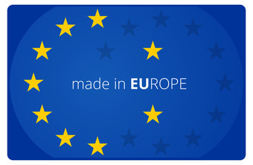 made in Europe creative abstract symbol icon 3d-illustration