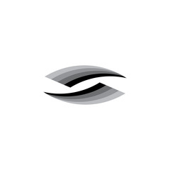 simple circle stripes design logo vector