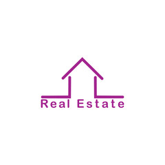 real estate home arrow logo vector