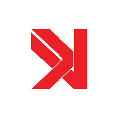 letter v geometric arrow overlapping logo vector