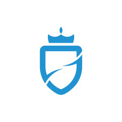 abstract letter s shield king symbol vector