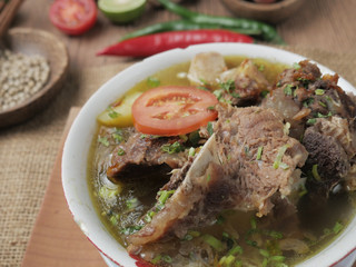 Sop Buntut or Sop Tulang Sapi, Indonesian Oxtail Soup