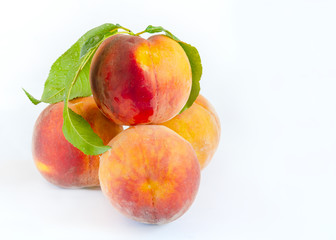 peaches fruits with red sides