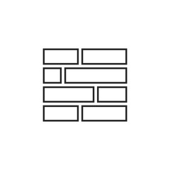 Wall vector icon. Wall vector illustration