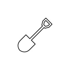 Shovel vector icon. Shovel vector illustration