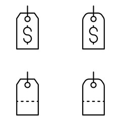 Price Tag Vector Icon Set
