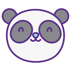 Isolated panda cartoon vector design