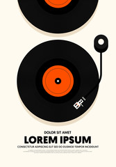 Music festival poster modern vintage retro style