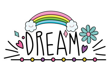 Isolated dream word vector design