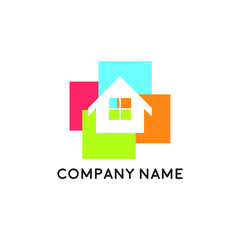 Real estate property logo concept for business corporate sign