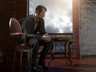 Abraham Lincoln American statesman, 16th President of the United States   and first Republican party render 3d