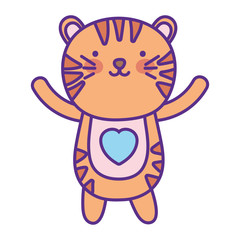 Isolated tiger cartoon vector design