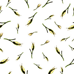 seamless pattern spring tulip