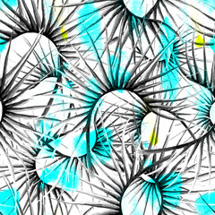 Tropical Blue Seamless Pattern