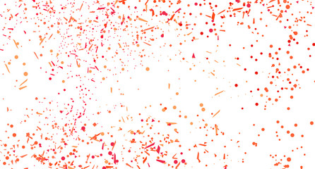 Naklejka premium Colorful confetti on isolated white background. Abstract texture from glitters. Image for polygraphy, posters or banners. Doodle for design