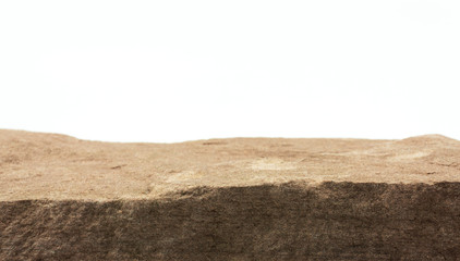 Rock Stone front board empty table Blank for mockup design.