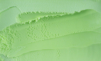 Closeup Ice cream lemon surface, Top view Blank for design.
