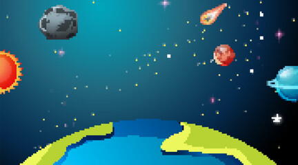 Fototapeta premium Earth and planets scenes