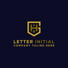 Fototapeta premium Inspiring company logo design from the initial letters GH logo icon. -Vectors