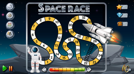 Space race board game