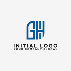 Fototapeta premium Inspiring company logo design from the initial letters GH logo icon. -Vectors