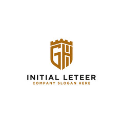 Inspiring company logo design from the initial letters GH logo icon. -Vectors