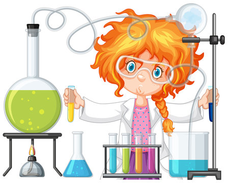 Scientist Doing Experiment In Science Lab