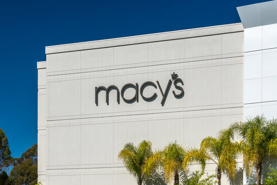 Macy's Department Store Exterior And Logo