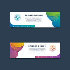Modern vector banner web background abstract design template