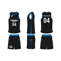 Basketball jersey set template collection.