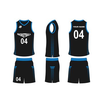 Premium Vector  Basketball jersey pattern design template black