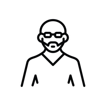 Black Line Icon For Uncle 