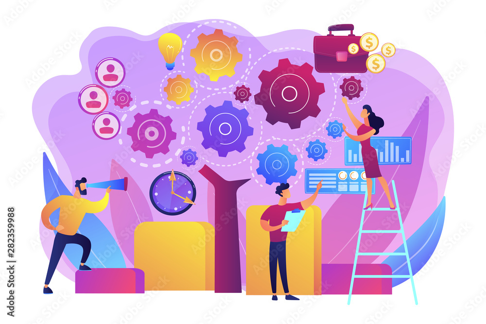Wall mural business operation planning. software technology integration. enterprise architecture, it standard f