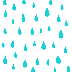 Rain water droplets pattern.Vector seamless dot pattern. Abstract geometric background.Spring abstract background in shades of blue.