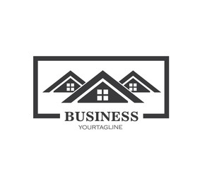 real estate building icon vector template logo