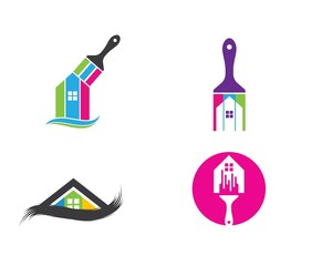 house,bulding paint logo icon vector illustration