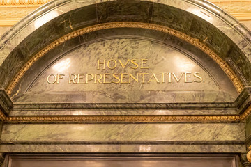 House of Representatives door for MS Legislature in the Mississippi State Capitol Building