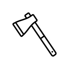 Black line icon for axe 