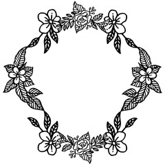 Set of seamless pattern, template design, with leaves and flower frame. Vector