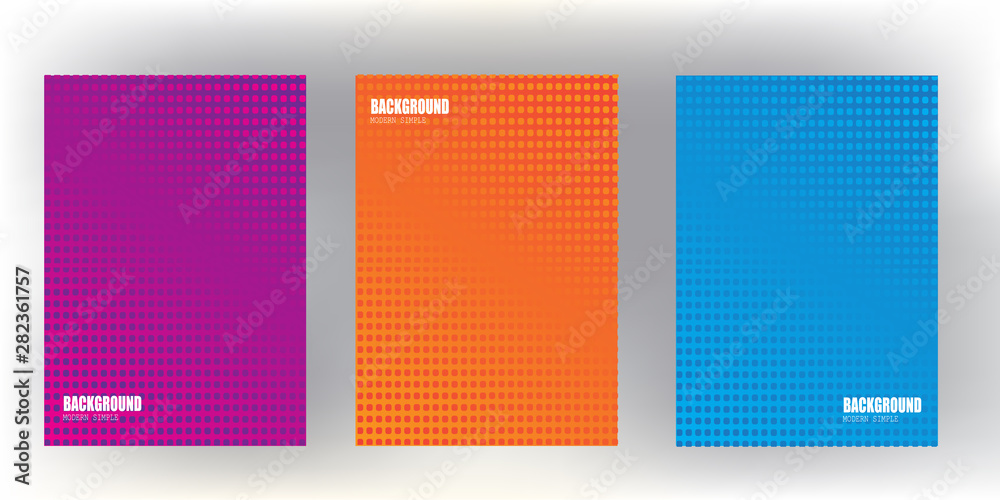 Canvas Prints l covers design with colorful halftone gradients.background template design