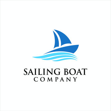 sailing boat logo illustration. vector icon premium quality