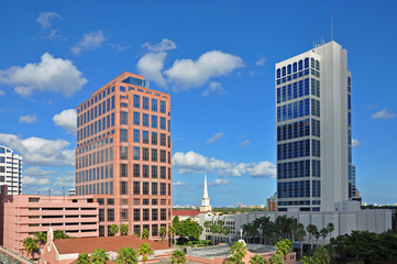 Fototapeta premium Fort Lauderdale downtown skyline in Fort Lauderdale, Florida, USA.