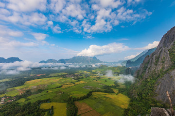 The natural is still purity and beautiful in Vang Vieng, Laos.