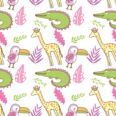 Kawaii cartoons background design vector illustration