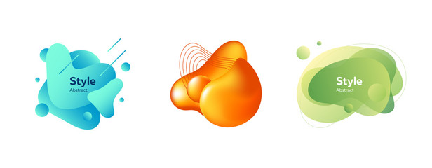 Set of abstract graphic badges