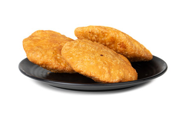 Indian Popular Spicy Snack Kachori Also Know as Kachodi, Katchuri And Fried Dumpling on White Background