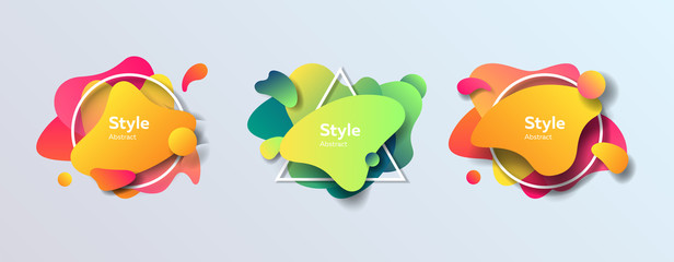 Futuristic geometric badges