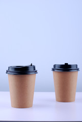 Coffee paper cup isolated on white background