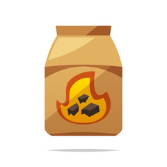 Bag of charcoal vector isolated illustration