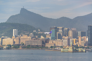 Plane landing in Rio